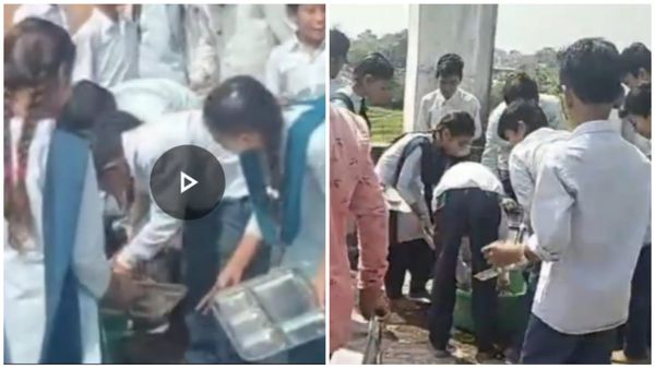 शिक्षा के मंदिर में बर्तन धोने को मजबूर हैं छोटे-छोटे बच्चे, राजगढ़ में मध्याह्न भोजन का वीडियो वायरल