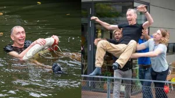 Nobel laureate Svante Paabo को जश्न के दौरान तालाब में फेंका गया, देखिए वायरल वीडियो