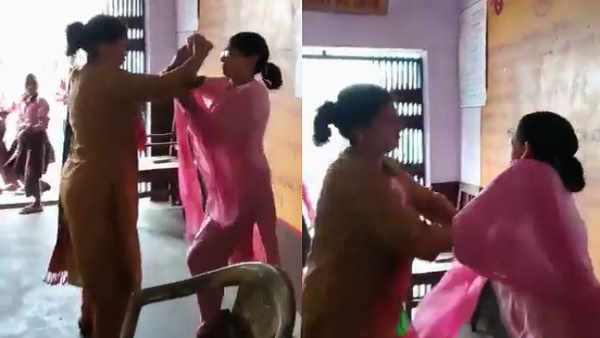 हमीरपुर के सरकारी स्कूल में दो महिला टीचरों के बीच हुई गुत्थम-गुत्था, तिरंगे का भी किया अपमान