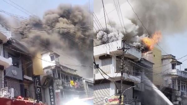 Jabalpur News:शॉर्ट सर्किट से हेंडलूम शॉप में भीषण आग, चंद मिनटों में लाखों का माल हुआ खाक