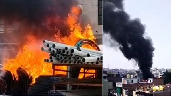 Sagar News: दीपावली के दूसरे दिन आतिशबाजी की चिंगारी से पाइप गोदाम में भड़की आग