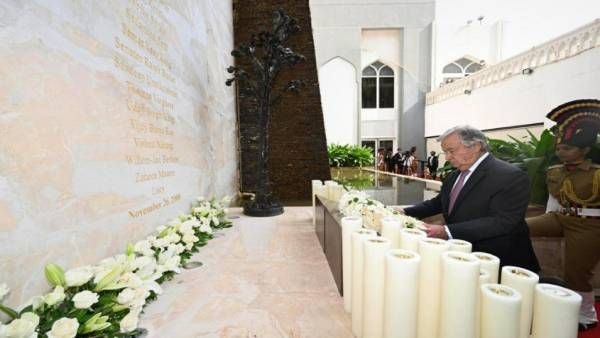 आतंकवाद से लड़ना वैश्विक प्राथमिकता, गुतारेस ने 26/11 हमलों में जान गंवाने वालों को श्रद्धांजलि दी