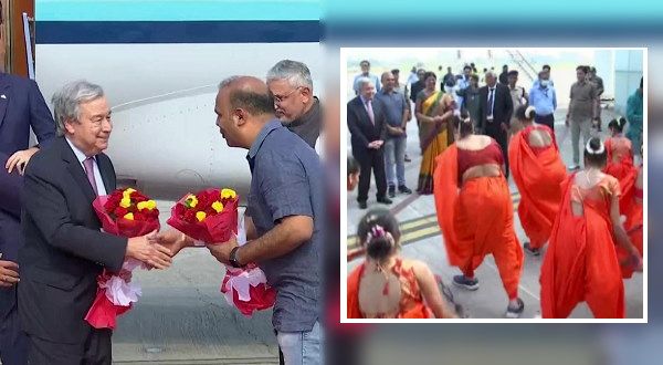 भारत यात्रा पर आए संयुक्त राष्ट्र के महासचिव एंटोनियो, वडोदरा में यूं हुआ जोरदार स्वागत