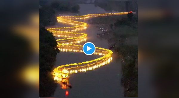 fact Check: यूं भारत में मना 'Deepotsavam'? नहीं, ये वीडियो चीन के 'गोल्डन ड्रैगन' का है