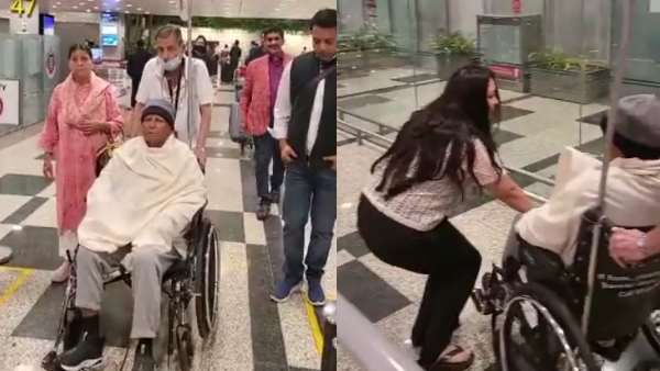 बेटी रोहिणी ने सिंगापुर पहुंचे Lalu Yadav को किया रिसीव, पैर छूकर लिया आशीर्वाद