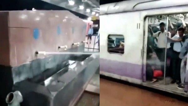 'आपकी सेवा में रेलवे', स्टेशन पर नल कर रहा पानी की बौछार, अंदर बैठे यात्री कर रहे मुफ्त में स्नान, Video