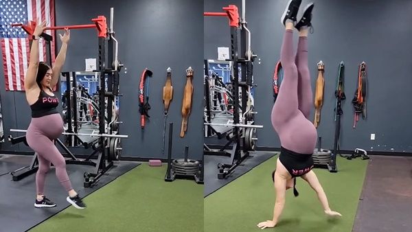 VIDEO: 9 महीने की प्रेग्नेंसी में उल्‍टा चलने लगी महिला, अचंभित कर देने वाली एक्‍सरसाइज देख हैरान हुए लोग