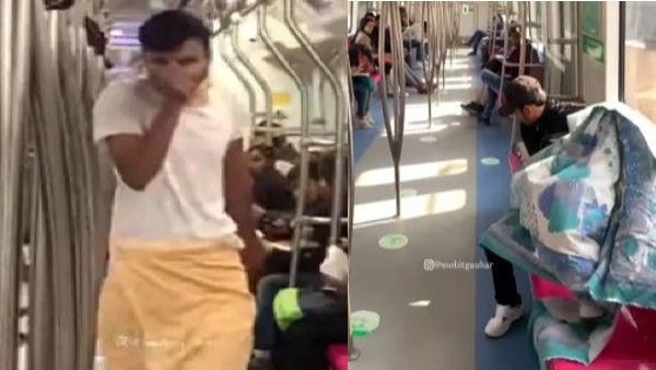 Delhi Metro: तौलिये के बाद अब युवक ने की मेट्रो के अंदर की एक और अजीब हरकत, बेड लगाकर सोने लगा, Video Viral