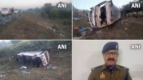 Firozabad: आगरा-लखनऊ एक्सप्रेसवे पर DCM से टकराकर खाई में गिरी स्लीपर बस, 6 लोगों की हुई मौत