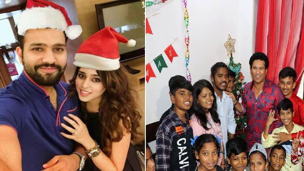 भारतीय क्रिकेटरों पर छाया क्रिसमस का खुमार, अपनी बेटी के लिए सांता क्लॉस बने रोहित और रितिका