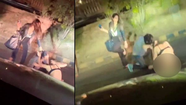 लखनऊ में समिट बिल्डिंग के बाहर किन्नरों के बीच हुई भयानक लड़ाई, बीच सड़क उतारे कपड़े