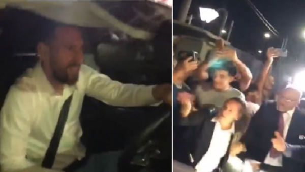 लियोनेल मेसी की कार को भीड़ ने घेरा, अपनी भतीजी की बर्थडे पार्टी में जाने को निकले थे घर से