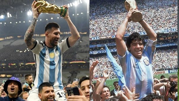 FIFA World Cup: खिताब के बाद लियोनेल मेसी ने माराडोना के आइकोनिक पोज में खिंचाई फोटो