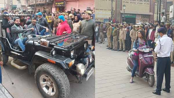 Varanasi में 'भोला' की शूटिंग, अजय देवगन, अभिषेक और अमाला पाल को देखने के लिए जुटी भीड़