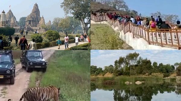 New Year 2023:सैलानियों से गुलजार बुंदेलखंड के पर्यटन स्थल, लाखों पर्यटक पहुंचे