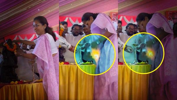 VIDEO: सांसद Supriya Sule की साड़ी में लगी आग, हादसे के बाद बोलीं NCP MP- 'सुरक्षित हूं'