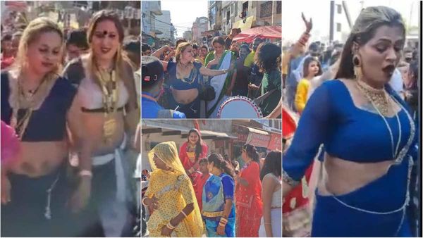 किन्नर सम्मेलन: मंदिर में पूजा के बाद सड़क पर जमकर नाची माधुरी, करिश्मा और एश्वर्या