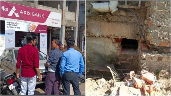 Sagar: बीना में निजी बैंक में सेंधमारी, दीवार में छेद कर अंदर घुसा चोर, सीसीटीवी कैमरे में कैद