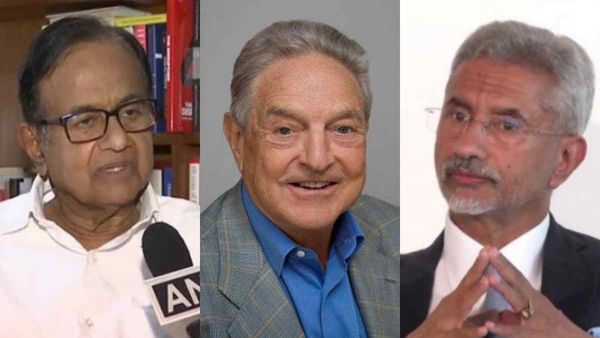 Chidambaram George Soros के बयान पर बोले, मोदी सरकार क्या इतनी कमजोर? 92 वर्षीय निवेशक ने अडाणी पर दिया बयान