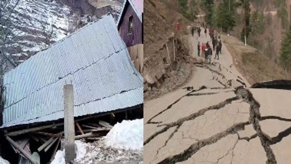 जम्मू कश्मीर के रामबन में कई घरों की धंसी दीवार, लोग हुए बेघर, सड़कें टूटी