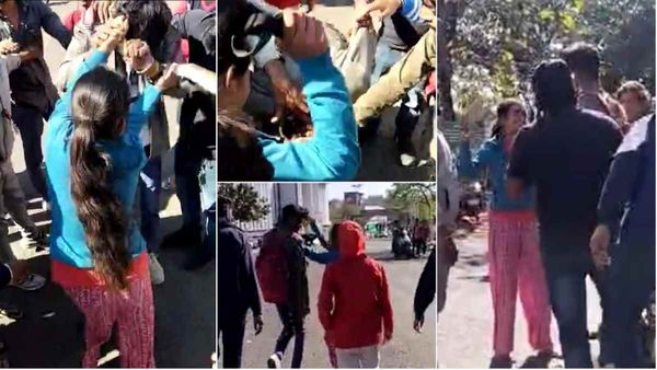 आई लव यू सुनते ही युवती का चढ़ा पारा, पैर से निकाली चप्पल और दे दनादन