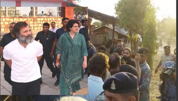 प्रोटोकॉल तोड़कर ग्रामीणों से मिले राहुल गांधी, सिरपुर में  प्रियंका गांधी, सीएम भूपेश के साथ लिया भ्रमण 