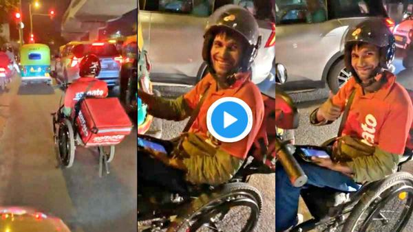 Zomato Heroes की मदद से बांट रहा खुशियां, व्हीलचेयर पर डिलिवरी ब्वॉय का हौसला देखकर चमक उठेंगी आंखें, VIDEO