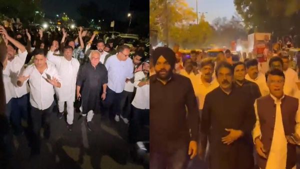 राहुल गांधी की 'अयोग्यता' को लेकर लाल किले के पास प्रदर्शन, हिरासत में लिए गए कई कांग्रेस नेता