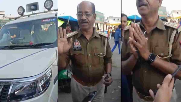 Kanpur: कार में टक्कर के बाद भीड़ ने चेक किया इंस्पेक्टर का लाइसेंस, कटा चालान..हाथ भी जोड़ते आए नजर