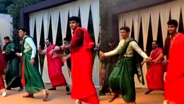 'देसी गर्ल' पर लड़कों ने साड़ी पहनकर लगाए जबरदस्त ठुमके, वायरल हुआ स्टेज परफॉर्मेंस का धांसू Video