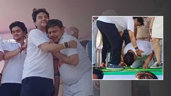 Gwalior news: मैराथन में 12 किलोमीटर दौड़े ज्योतिरादित्य सिंधिया, ऊर्जा मंत्री ने किया दंडवत प्रणाम