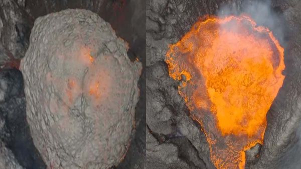 Volcanic Video: पहली बार ज्वालामुखी विस्फोट का ड्रोन फुटेज, वायरल हुआ रोमांचित वीडियो