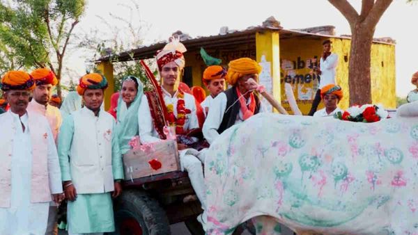 Rajasthan: बैलगाड़ी पर सवार होकर दुल्‍हन के घर पहुंचा दूल्‍हा, लोग देखते रह गए अनूठी बारात