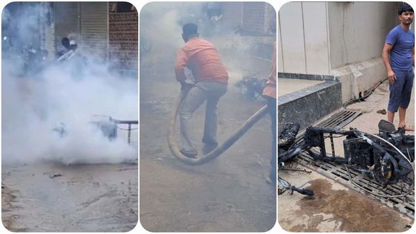 Sagar News: ई-स्कूटी में लगी आग तो बैटरी फटने की दहशत में बाजार बंद, एक घंटे में पूरी बाइक खाक