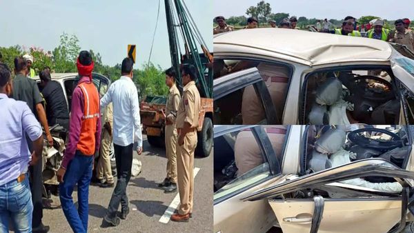 Agra Lucknow Expressway Accident: तेज रफ़्तार कार डिवाइडर से टकराई, एक ही परिवार के 4 की मौत