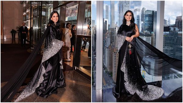 Met Gala 2023: बॉलीवुड अभिनेत्रियों को टक्कर देती हैं ईशा अंबानी, मेट गाला में ब्लैक साड़ी गाउन में ढ़ाया कहर