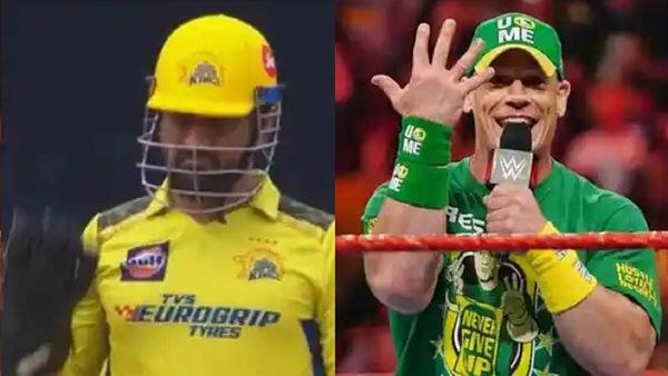 IPL में जब एमएस धोनी बन गए जॉन सीना, WWE लैजेंड ने इंस्टाग्राम पर शेयर की 'कैप्टन कूल' की खास तस्वीर