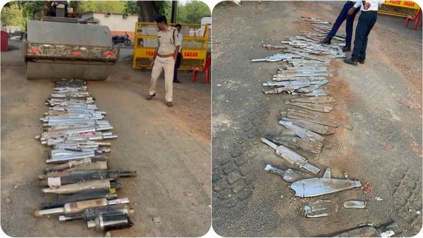 बुल्डोजर ने बुलेट के साइलेंसरों को किया खामोश, सड़कों पर मचा रहे थे शोर