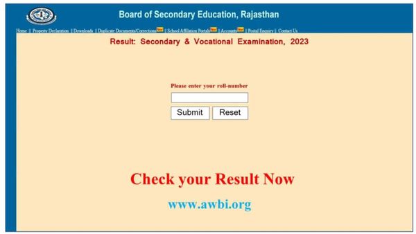 RBSE 10th Result 2023: राजस्‍थान दसवीं बोर्ड परीक्षा परिणाम जारी, यहां चेक करें