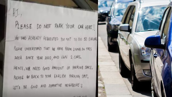 'दिल्ली में टायर पंक्चर होते...' पड़ोसी के गाड़ी पार्क करने पर परिवार ने लिखा इज्जत भरा खत, VIRAL हुआ पोस्ट