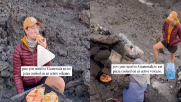 ओह माय गॉड! ज्वालामुखी के ऊपर महिला ने पकाया पिज्जा, शेयर किया खतरनाक VIDEO