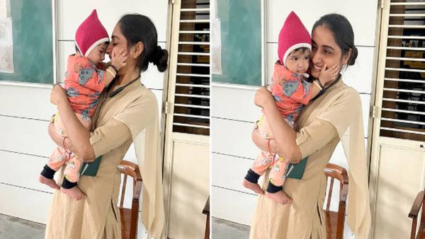 PHOTOS: एग्जाम देने पहुंची महिला का बच्चा रोने लगा, महिला पुलिस कांस्टेबल ने कुछ यूं निभाया मां का फर्ज