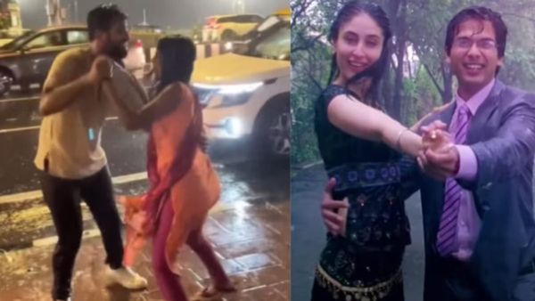 मुंबई की बारिश में रोमांटिक डांस करता दिखा कपल, शाहिद और करीना के गाने को किया रीक्रिएट