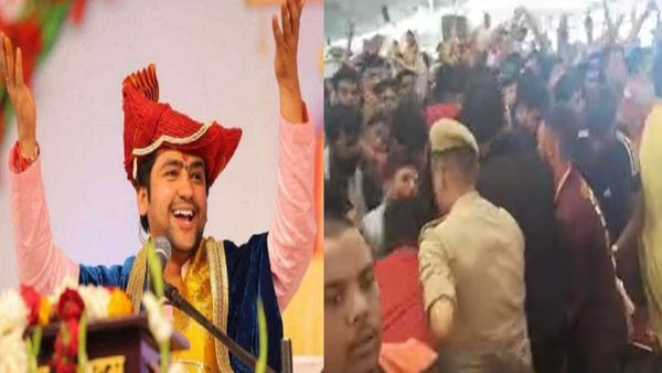 ग्रेटर नोएडा: बागेश्वर बाबा के दरबार में महिला से बदतमीजी, सुरक्षाकर्मी ने भक्त को उठाकर फेंका, Video