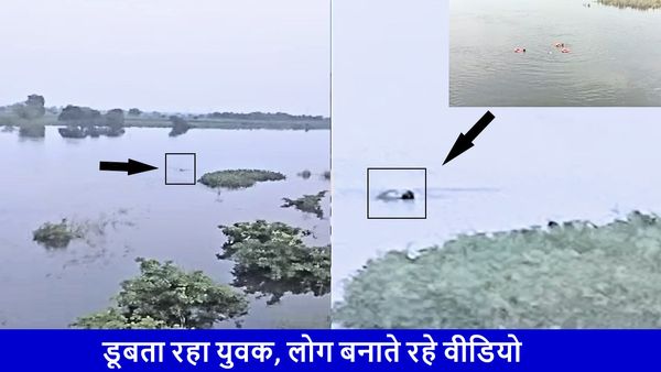 Viral: बंदरों ने लड़के पर किया हमला तो हिंडन में लगा दी छलांग, लोग बनाते रहे मौत का Live Video