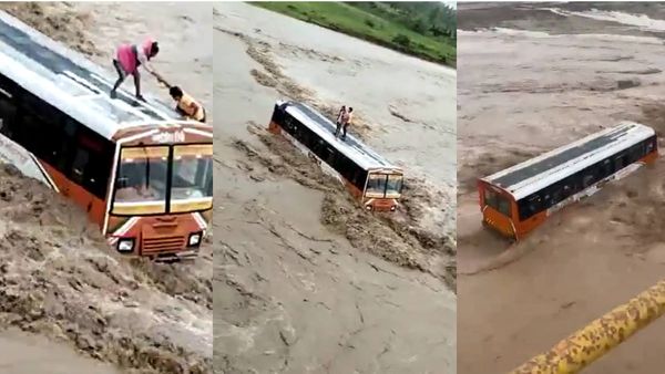 Bijnor: हरिद्वार जा रही बस कोटावाली नदी की उफनती धारा में फंसी, JCB की मदद से 14 यात्रियों का किया रेस्क्यू