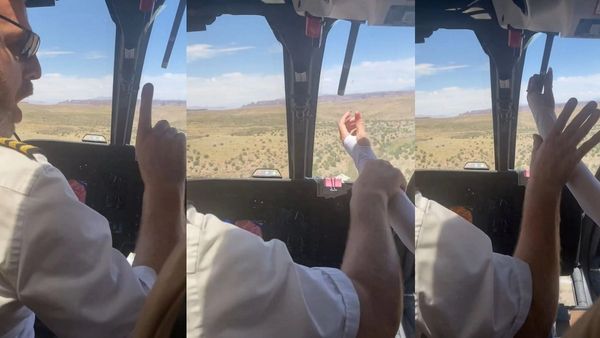 उड़ते हेलिकॉप्टर में महिला ने लीवर को लगाया हाथ, पैनिक में पायलट चीखा- मर जाएंगे