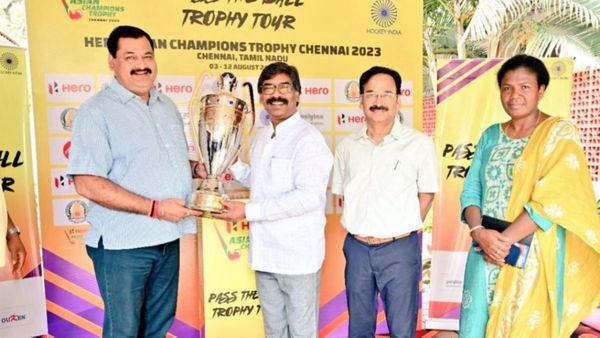 Jharkhand: हीरो एशियन हॉकी चैंपियनशिप ट्रॉफी 2023 का सीएम हेमंत सोरेन ने किया अनावरण