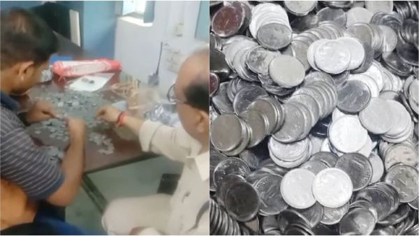 Gwalior News: भरण-पोषण के लिए पत्नी को देने थे 30 हजार रुपए, 2 बोरी में सिक्के लेकर थाने पहुंच गया पति, video