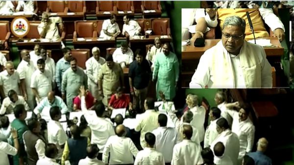 कर्नाटक में भाजपा विधायकों ने सदन में जमकर किया हंगामा, कांग्रेस सरकार की 5 'गारंटियां' में देरी पर जमकर घेरा